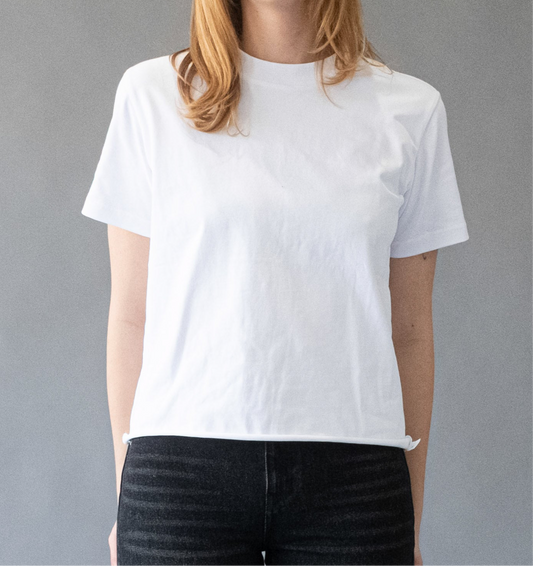 Pre Order - Raw Hem Cotton T-Shirt