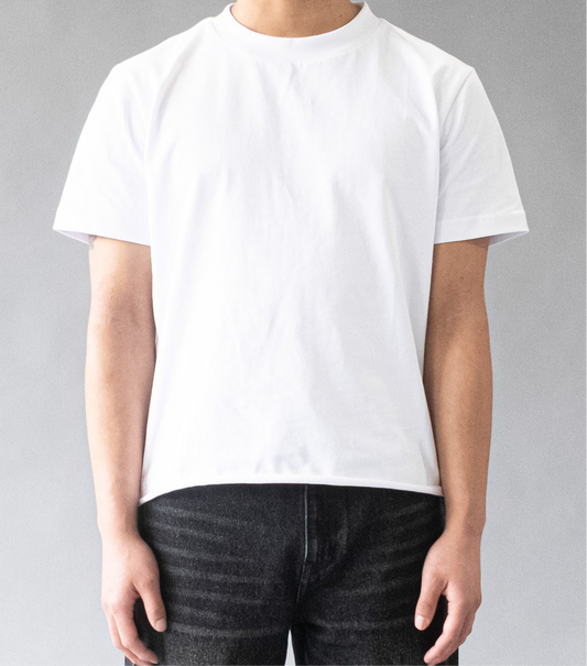 Pre Order - Raw Hem Cotton T-Shirt