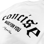 arched logo oversized shirt white.