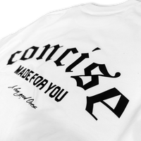 arched logo oversized shirt white.