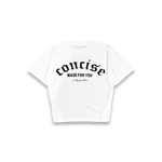 arched logo oversized shirt white.