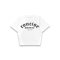 arched logo oversized shirt white.