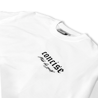 arched logo oversized shirt white.