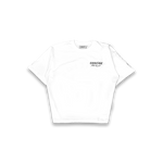 arched logo oversized shirt white.