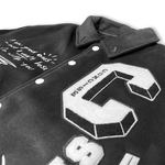 cropped varsity jacket black.